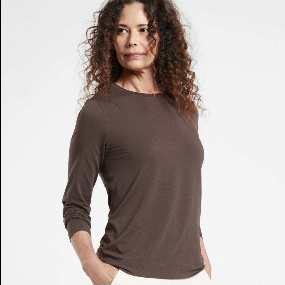 Athleta Outbound Top, Walnut Brown SIZE‎ XL #631813